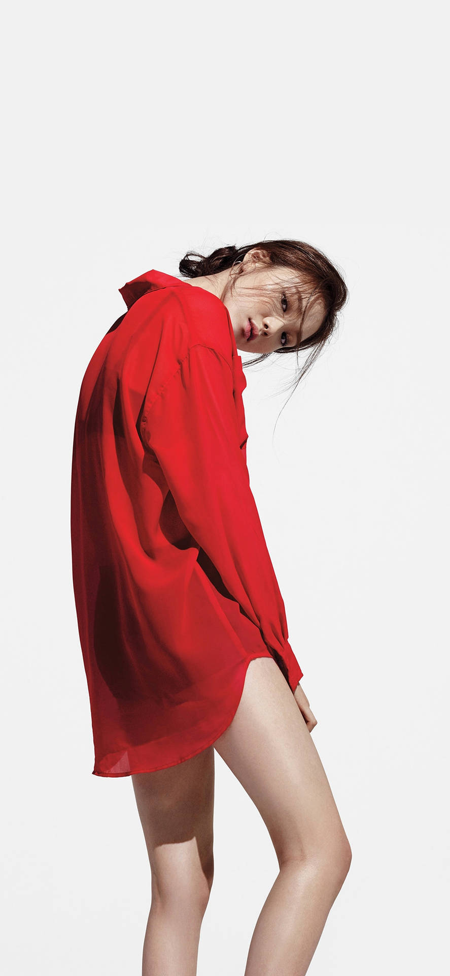 Koreansktkvinnligt Modell Lee Sung Kyung Marie Claire Korea Magazine. Wallpaper