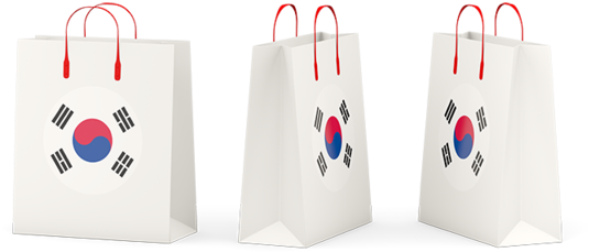 Korean Flag Shopping Bags PNG