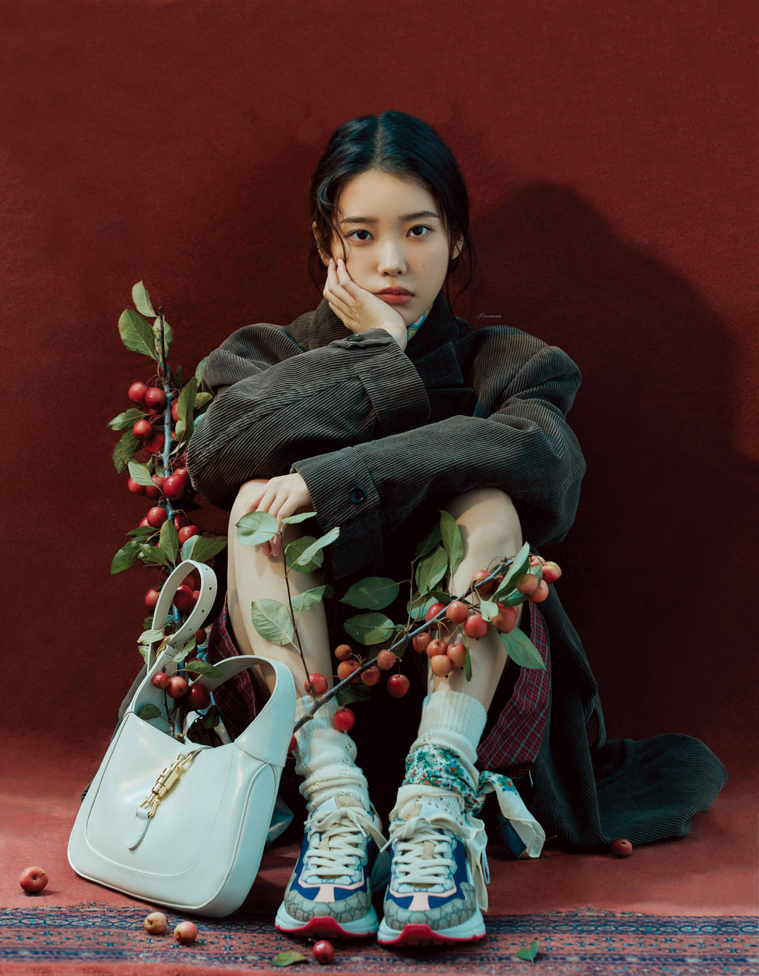 Korean Girl Iu Mistletoe Wallpaper
