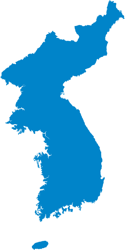 Korean Peninsula Outline Map PNG