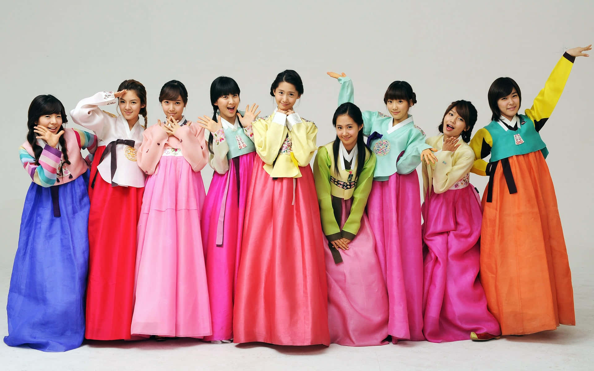 Korean Pop Group Traditional Hanbok Wallpaper