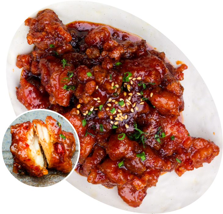 Korean Spicy Chicken Dish PNG