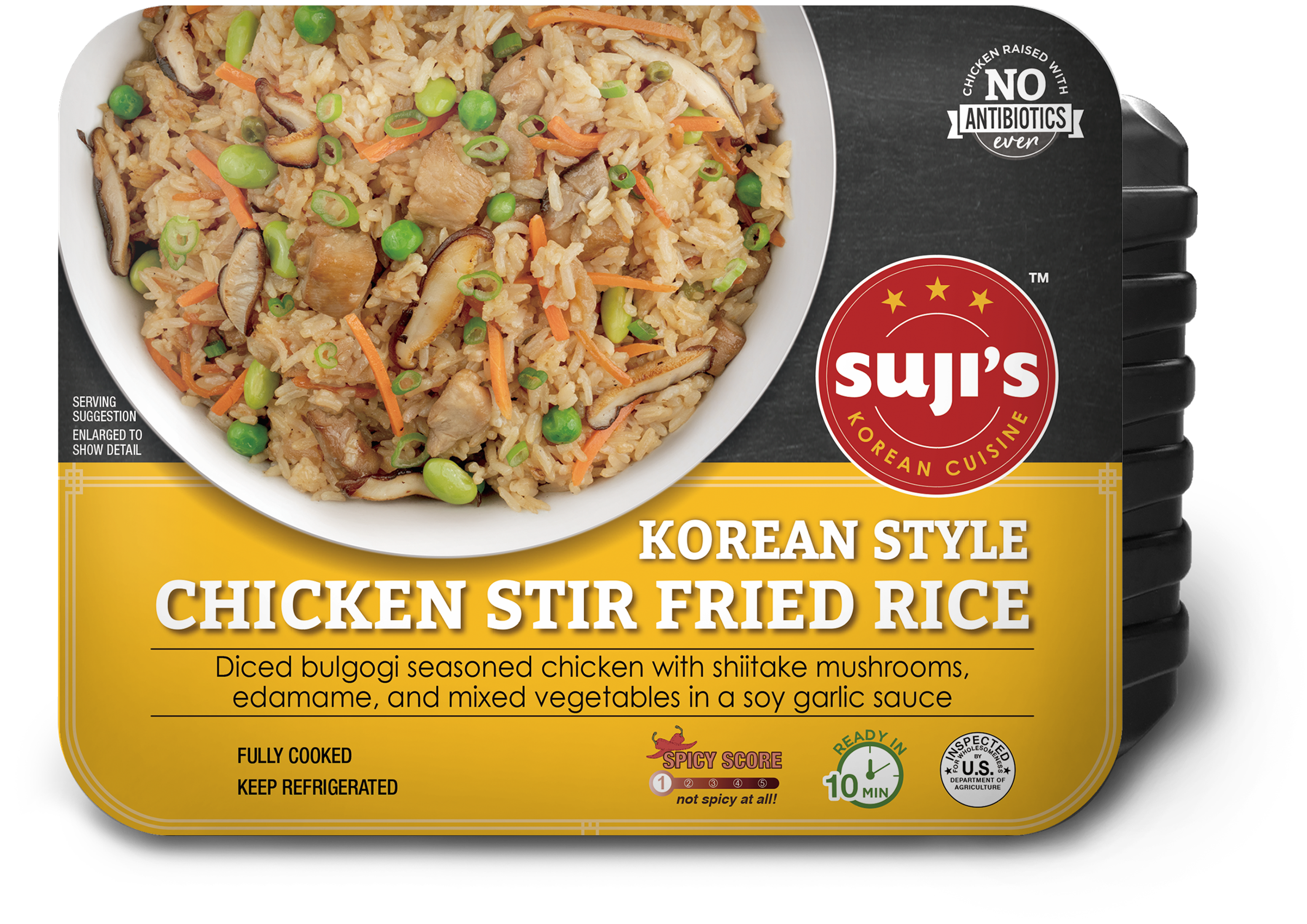 Korean Style Chicken Stir Fried Rice Packaging PNG