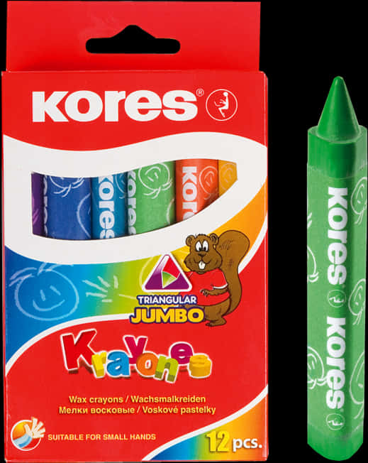 Kores Jumbo Triangular Crayons Pack PNG
