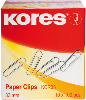 Kores Paper Clips Pack33mm PNG