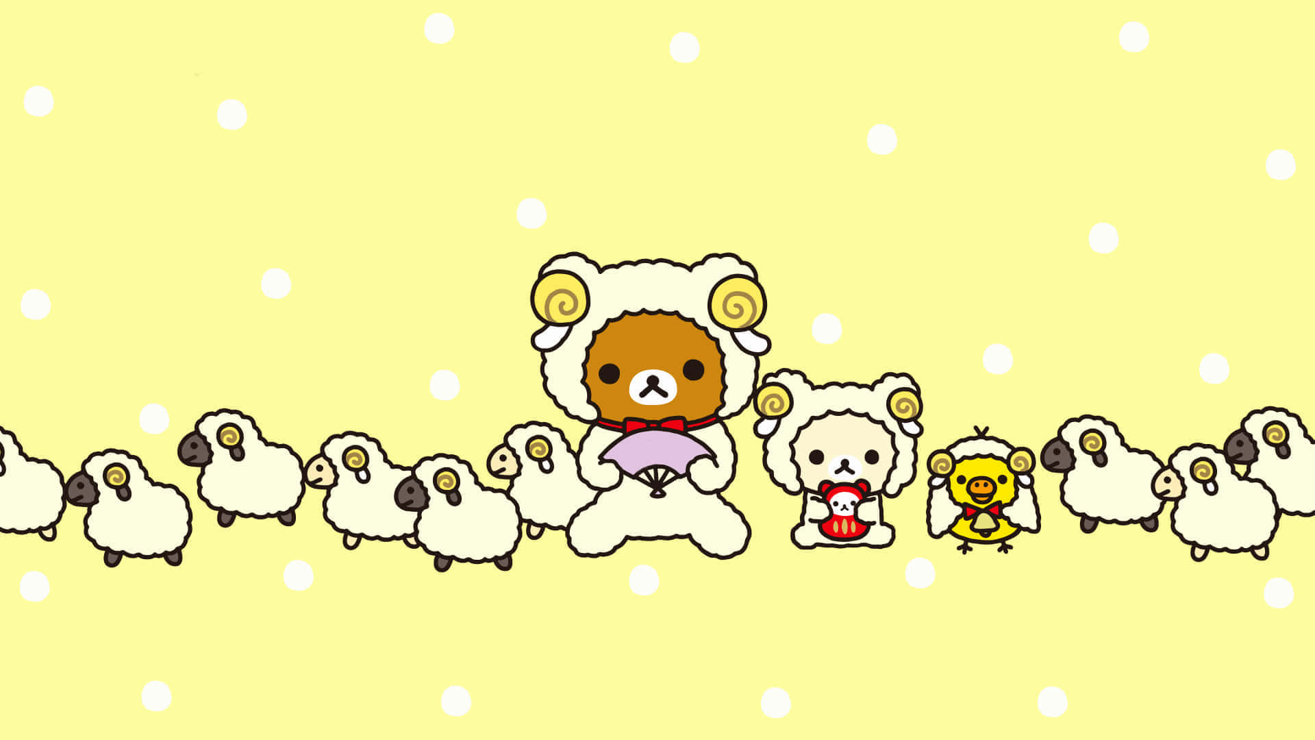 Korilakkuma_and_ Friends_ Cartoon Wallpaper