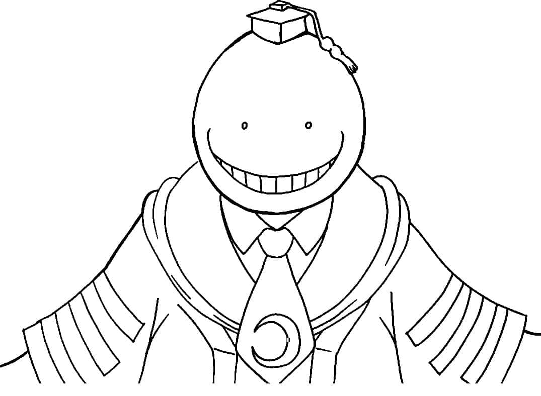 Koro Sensei with a mischievous smile Wallpaper