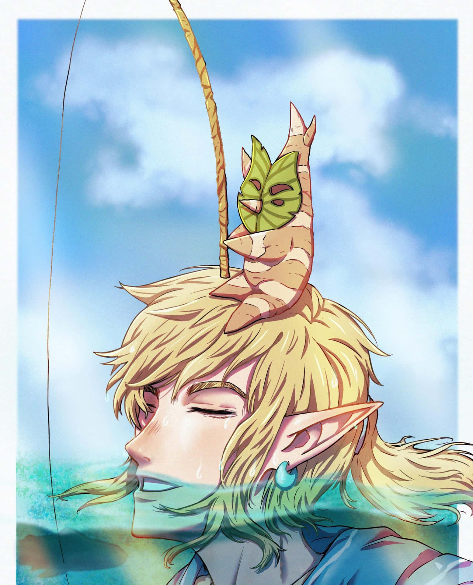 Korok Fishingon Link's Head Wallpaper