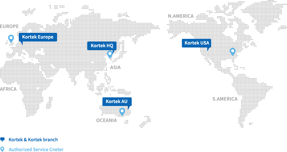 Kortek Global Presence Map PNG