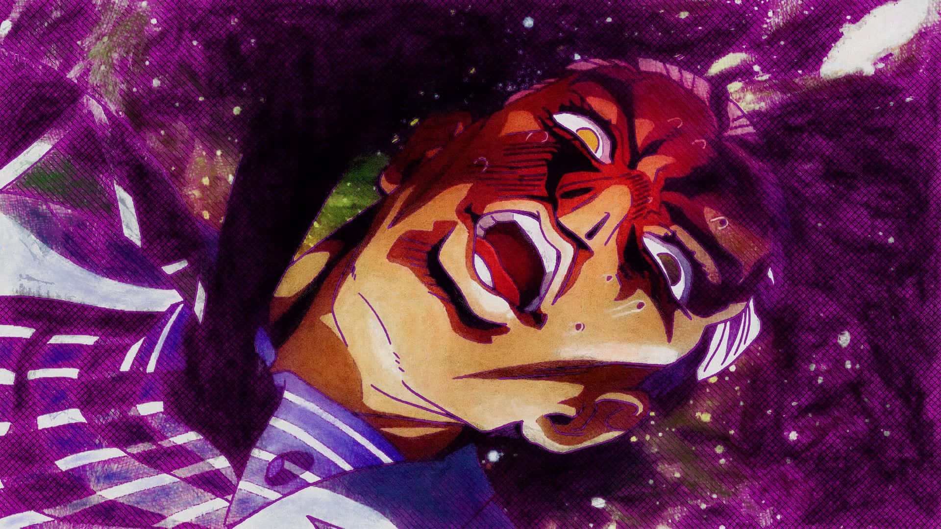 Kosaku Kawajiri from the popular anime series, JoJo's Bizarre Adventure, in an intense scene. Wallpaper