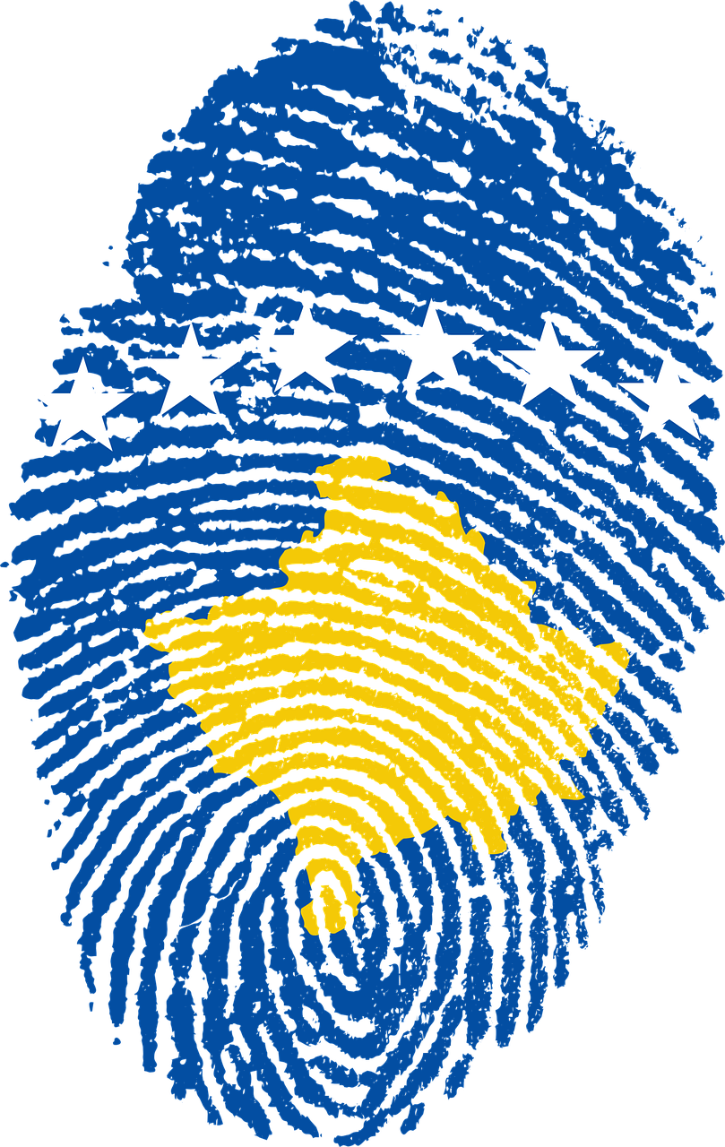 Kosovo Flag Fingerprint PNG