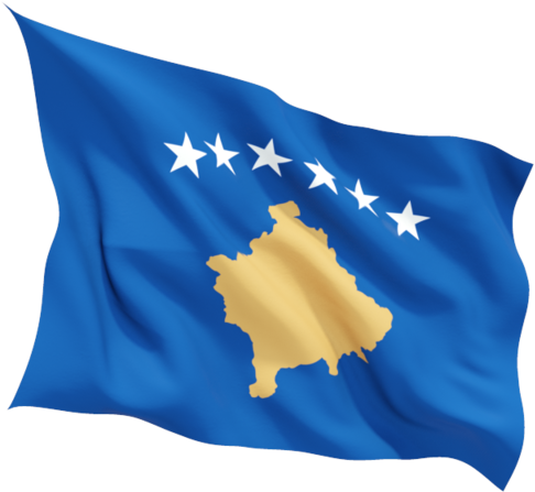 Kosovo Flag Waving PNG