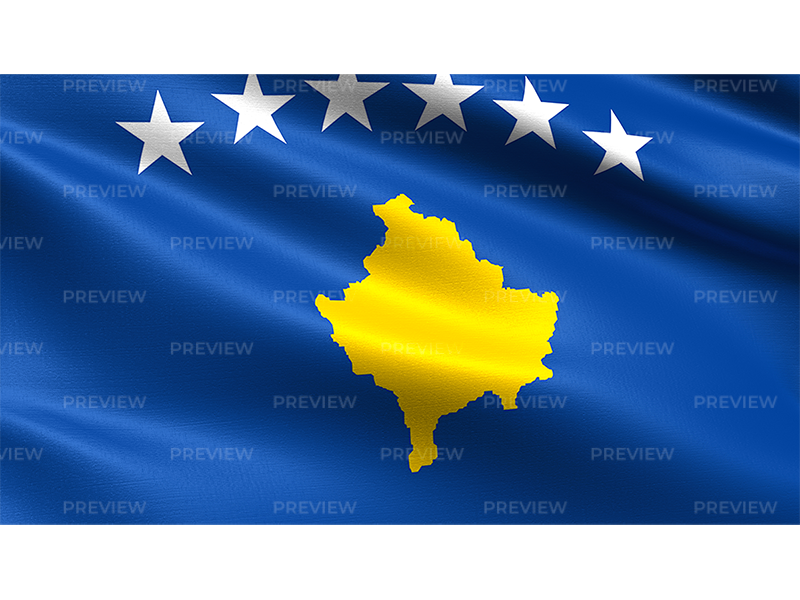 Kosovo Flagand Map PNG