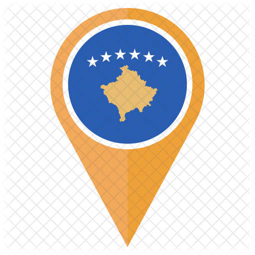 Kosovo Map Pin Graphic PNG