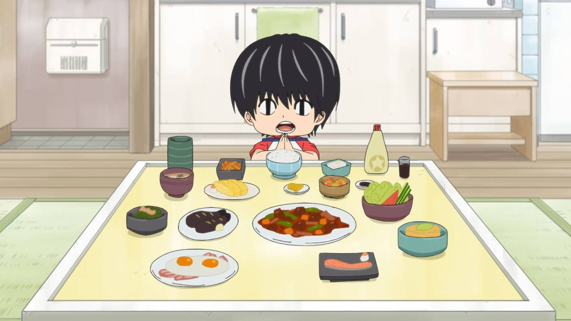 Kotaro Lives Alone Full Meal Background
