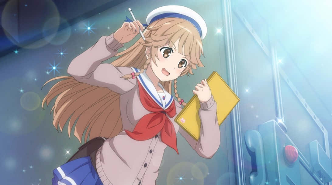 Kouko Nosa High School Fleet Animated Character Wallpaper