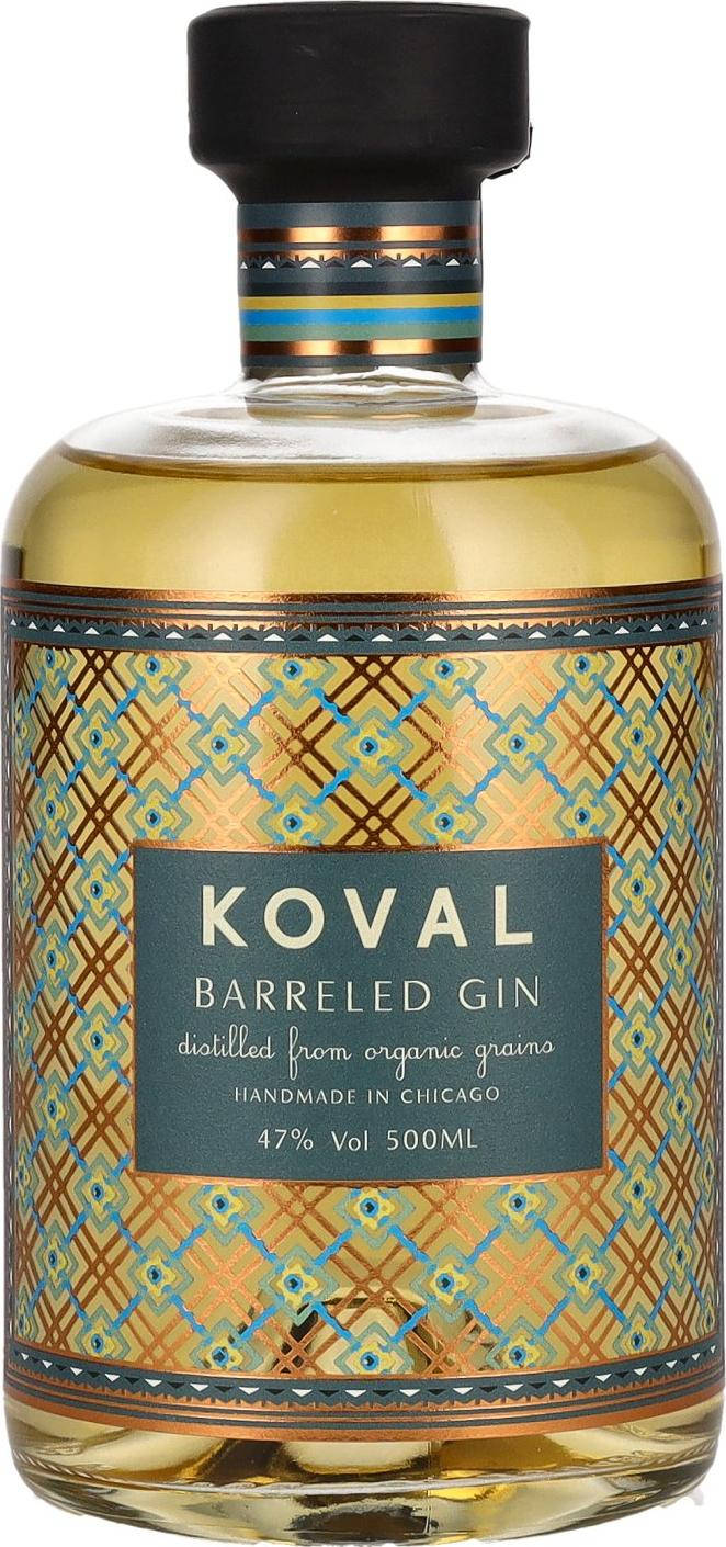 Koval Dry Barreled Gin Background