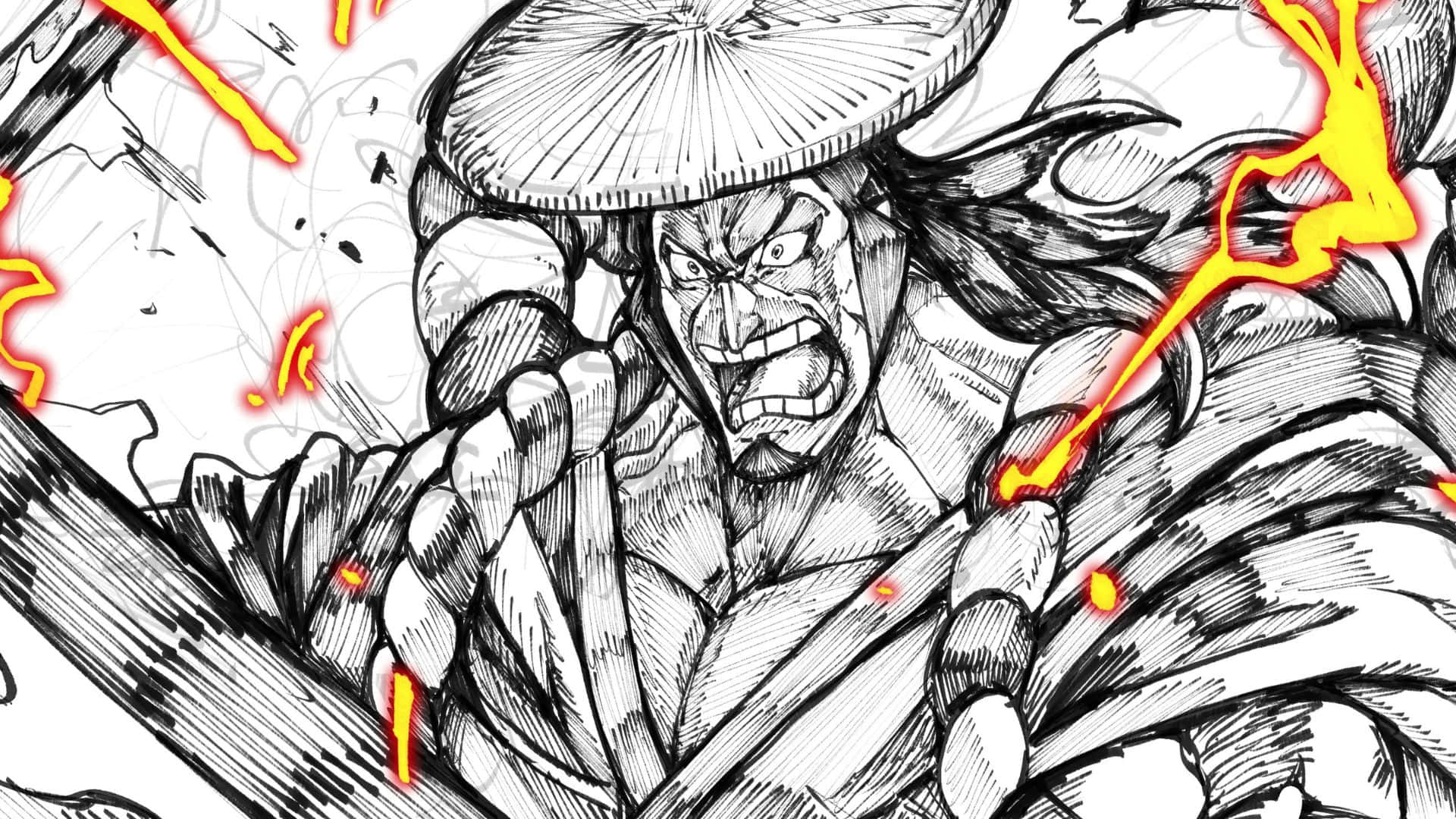 Kozuki Oden stands tall, an iconic figure in Wano Country Wallpaper