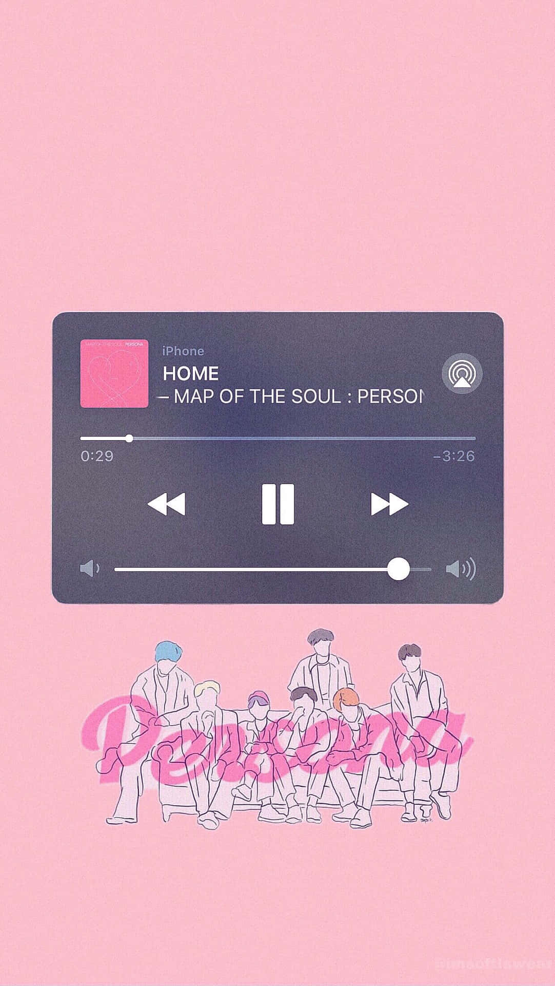 Kpop Aesthetic Music Player Illustration Wallpaper