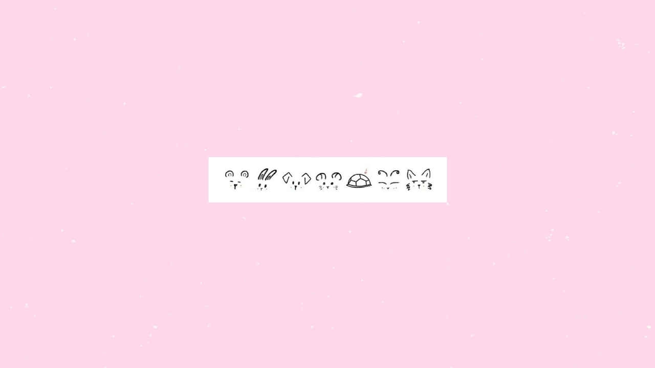Kpop Aesthetic Pink Background Simple Icons Wallpaper