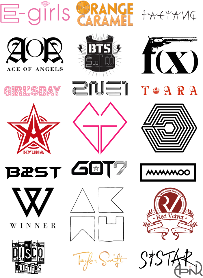 Kpop Group Logos Compilation PNG