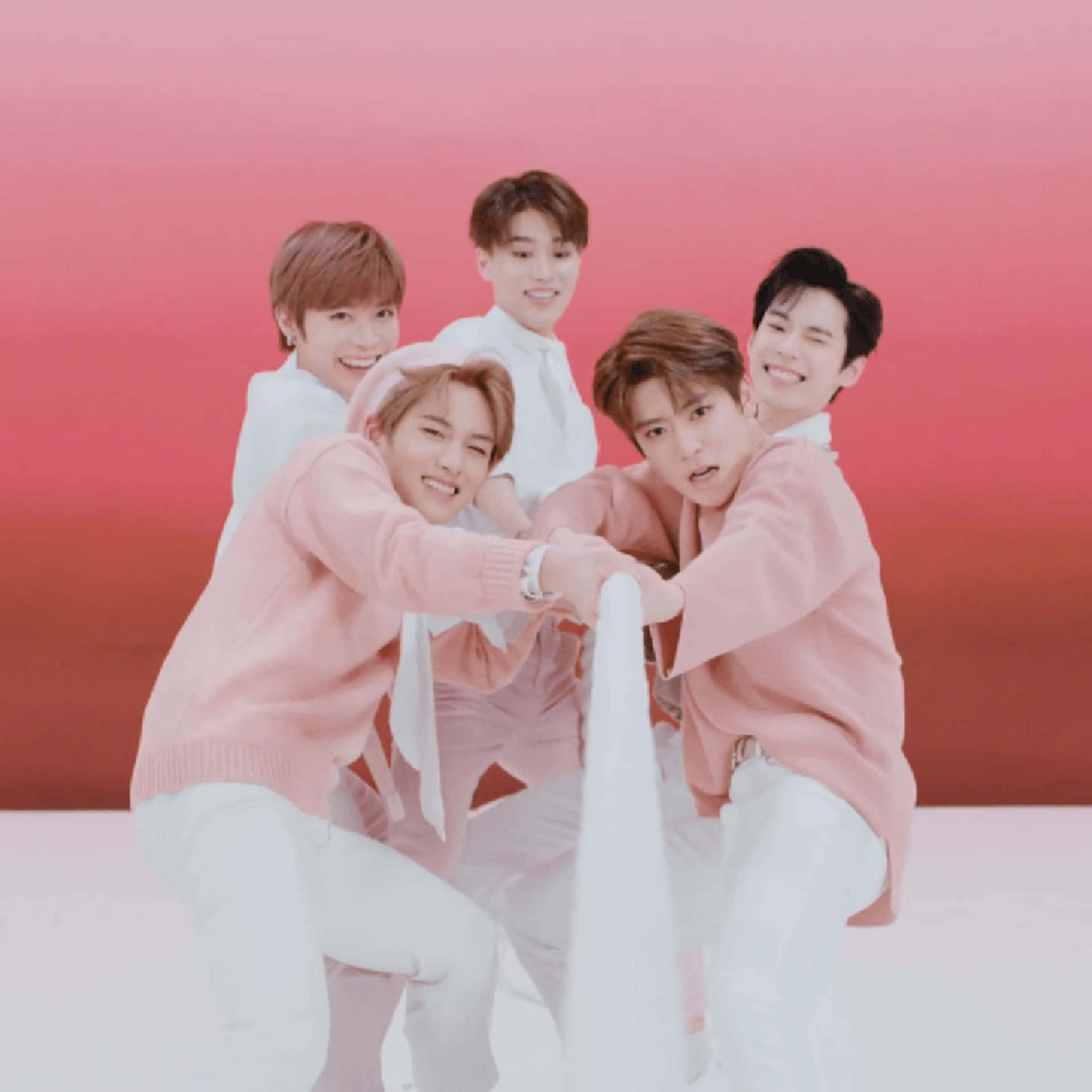 Kpop_ Group_ Pink_ Backdrop Wallpaper