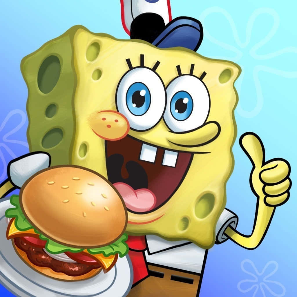 Delicious Krabby Patty on a plate Wallpaper