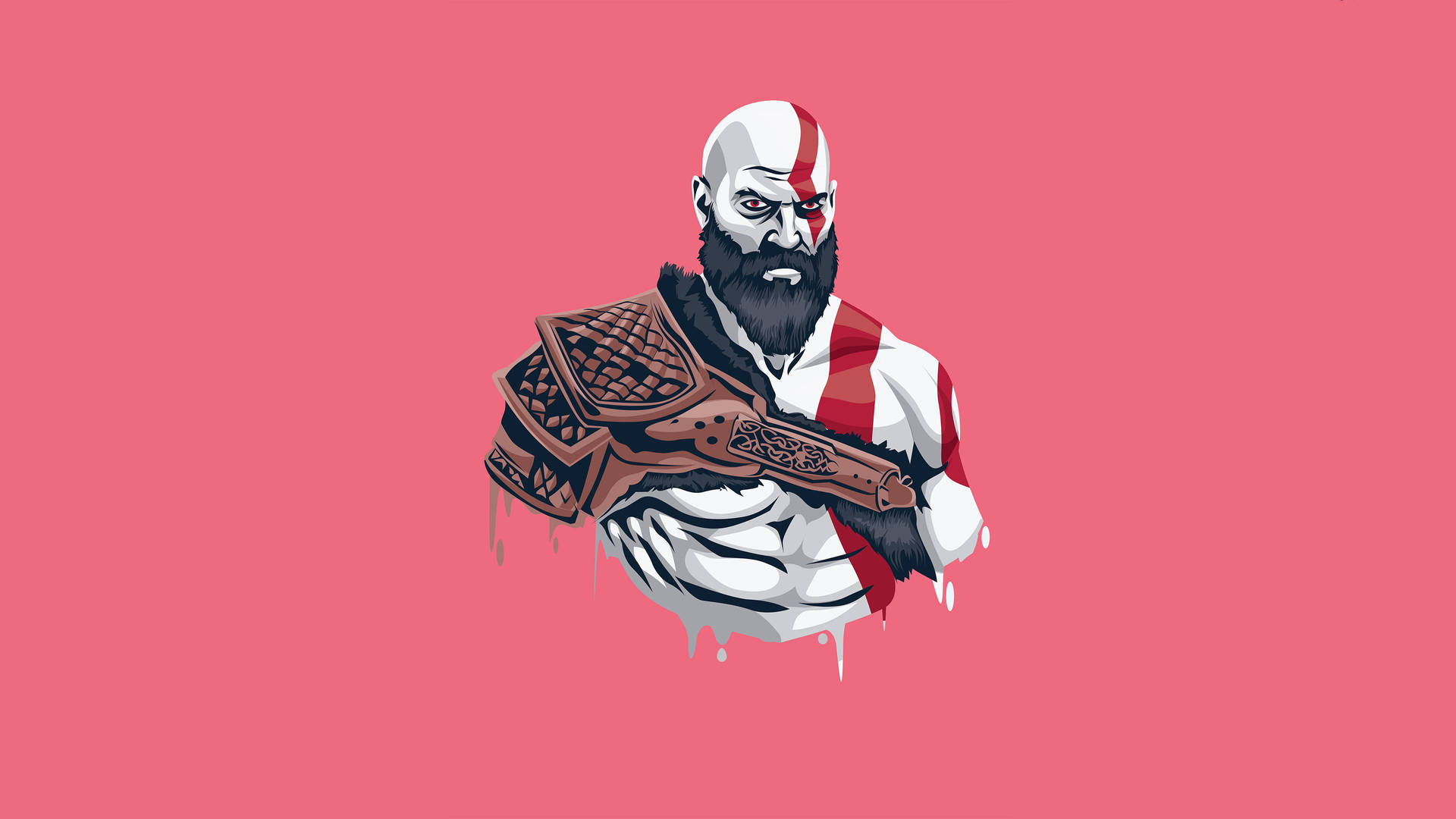 Kratos Æstetisk Minimalistisk Kunst Wallpaper