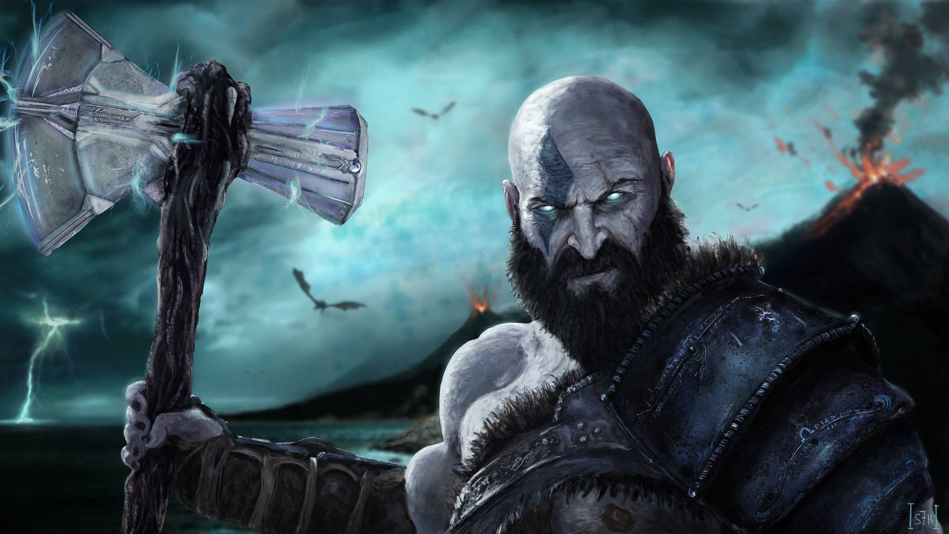 THOR God of War Ragnarök Cool Gaming Wallpaper, HD Games 4K Wallpapers,  Images and Background - Wallpapers Den