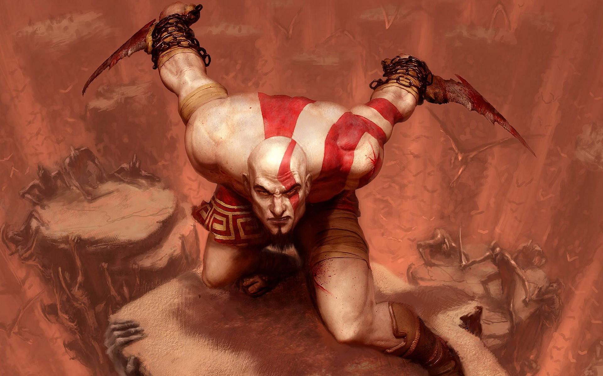Kratos Underworld Fanart Wallpaper