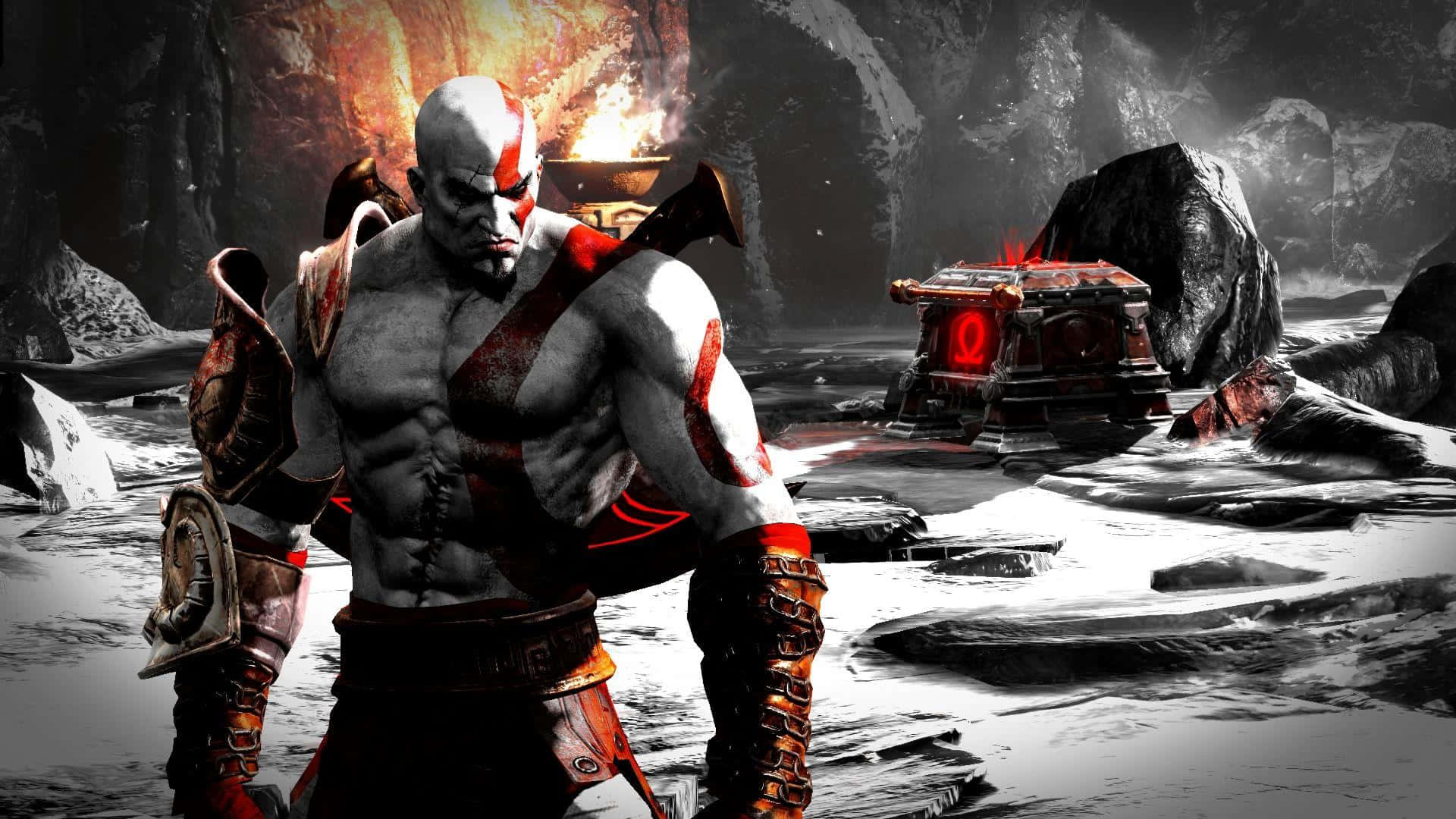 Kratose Atreus In Una Battaglia Epica In God Of War.