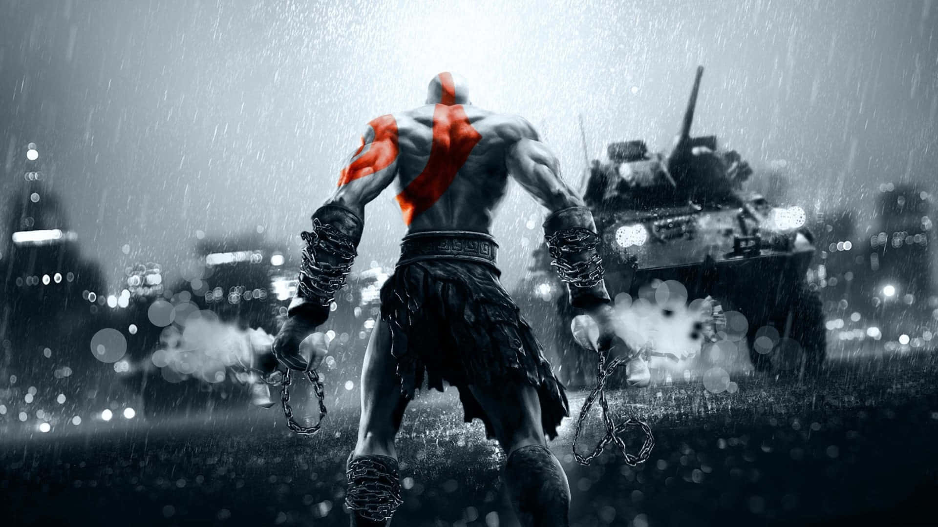 Kratosy Atreus En Una Emocionante Escena De Acción De God Of War.