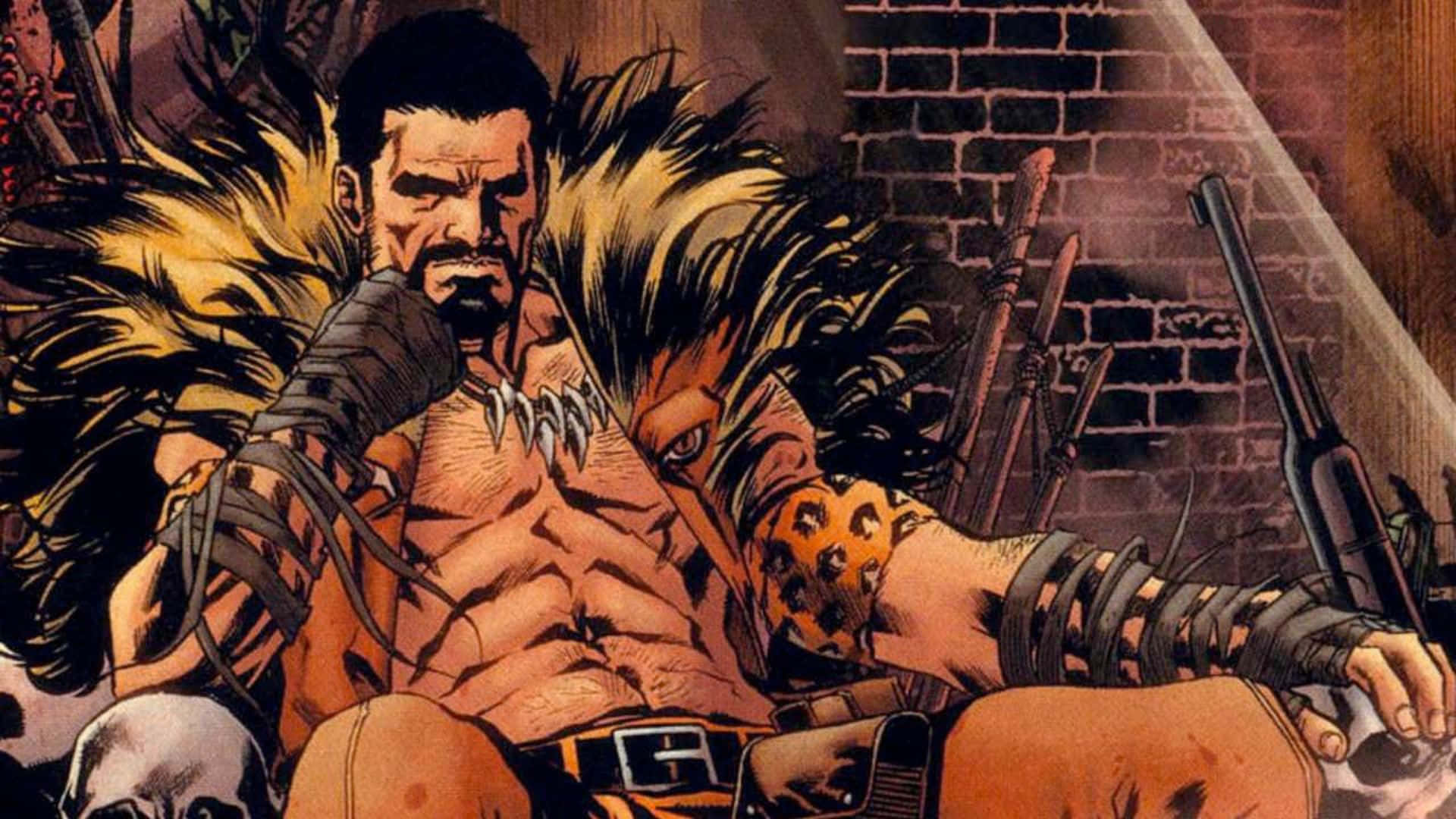 Kraven the Hunter Prowling in the Jungle Wallpaper