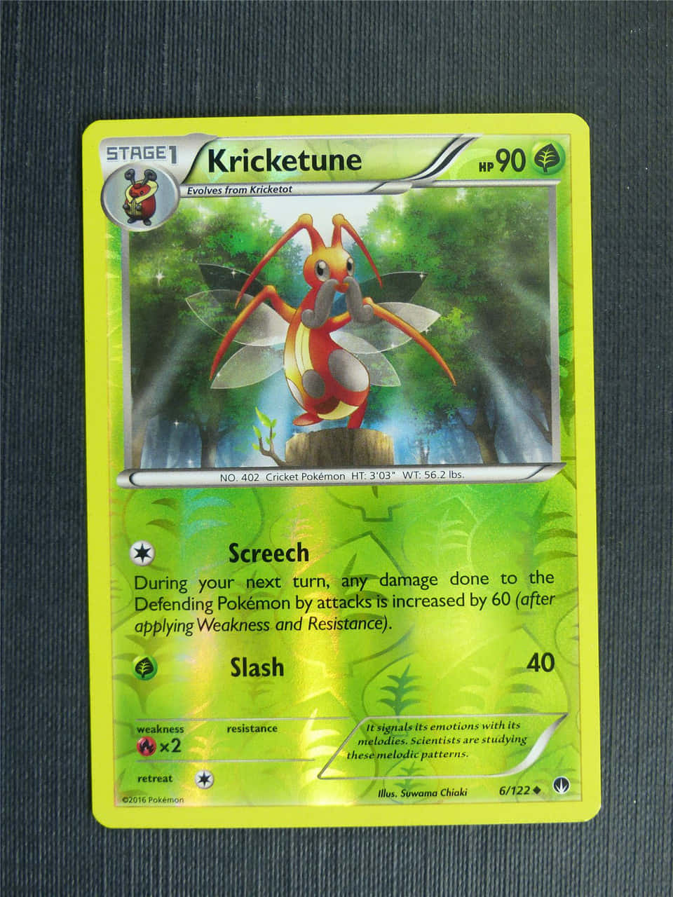 Kricketune Green Pokemon Trading Card Wallpaper
