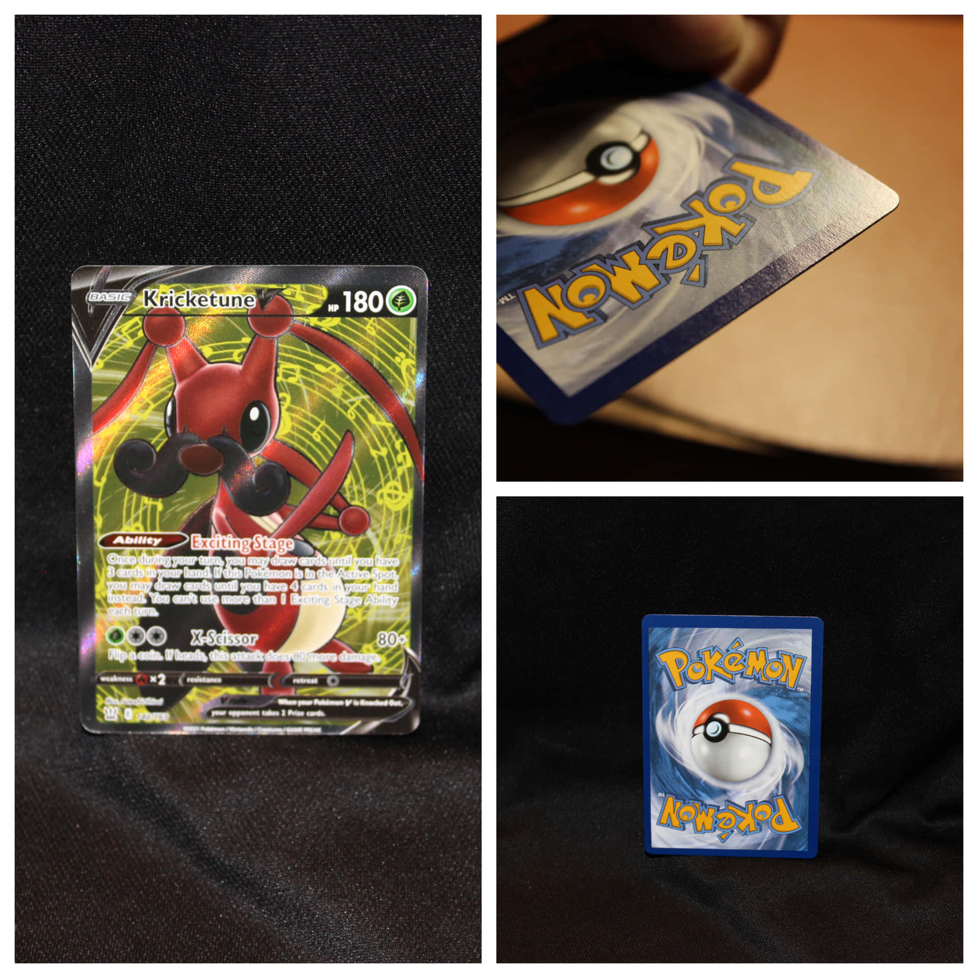 Kricketune Pokemon Trading Card Collage Wallpaper