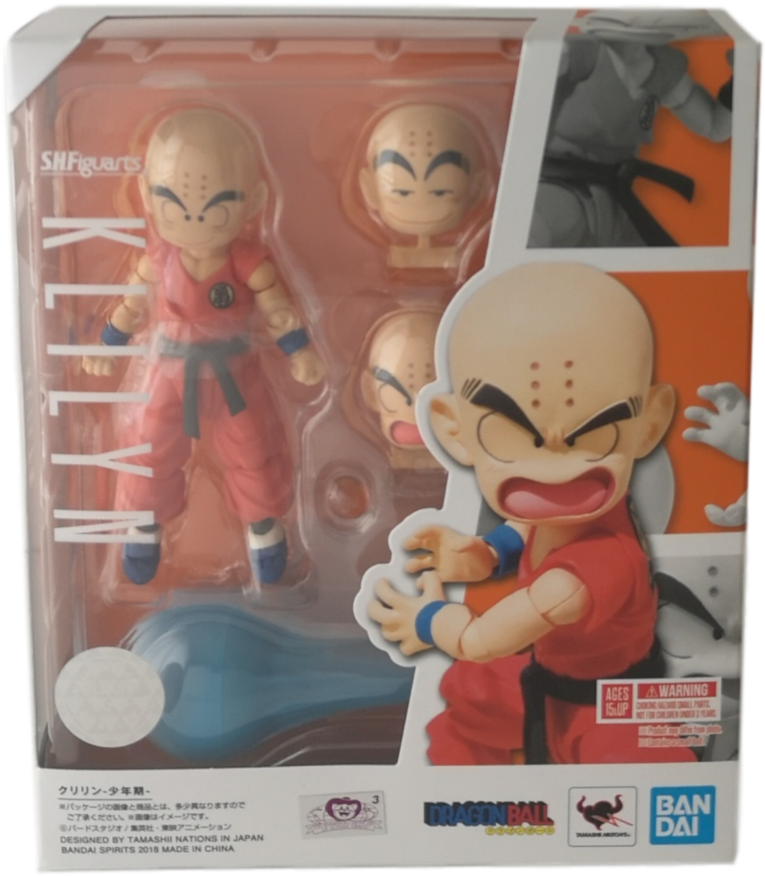 Krillin Action Figure Packaging Dragon Ball PNG