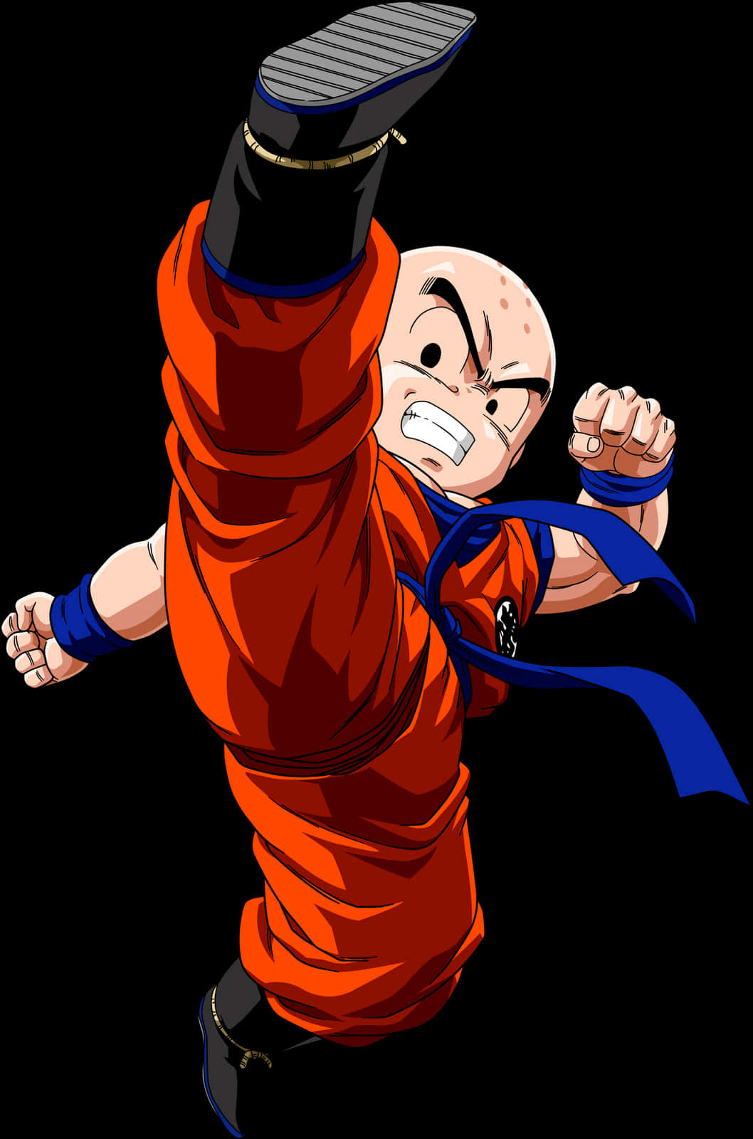 Krillin Action Pose Dragon Ball Z PNG