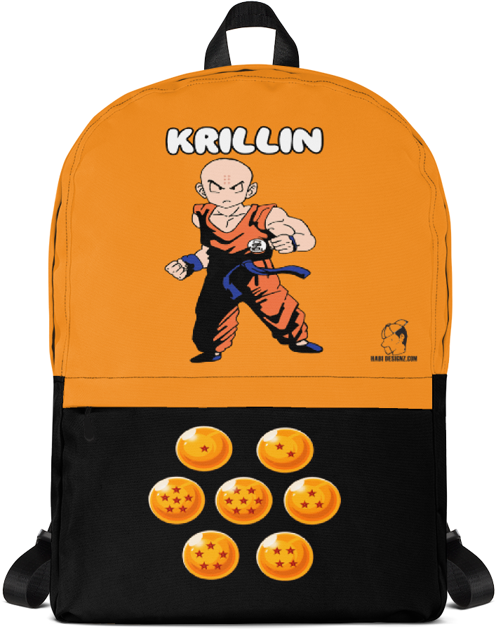 Krillin Character Backpackwith Dragon Balls PNG