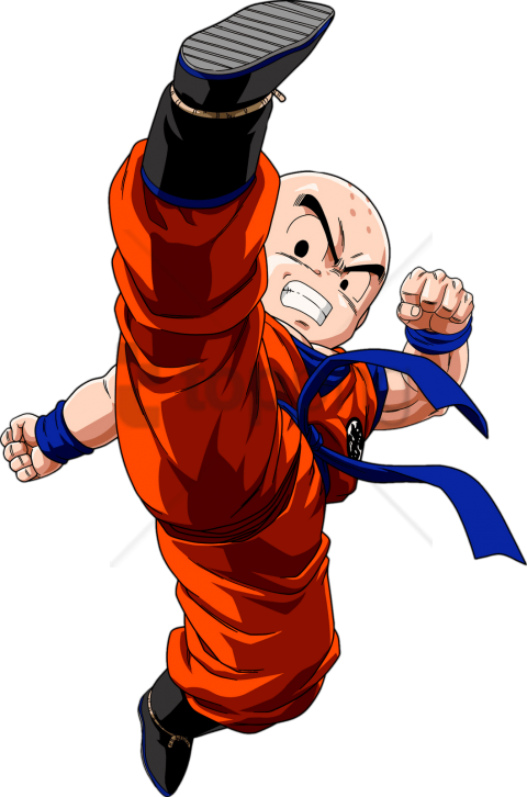 Krillin In Action Pose.png PNG
