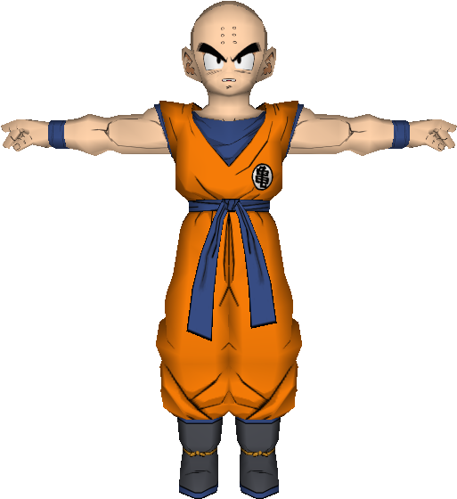 Krillin3 D Model D B Z PNG