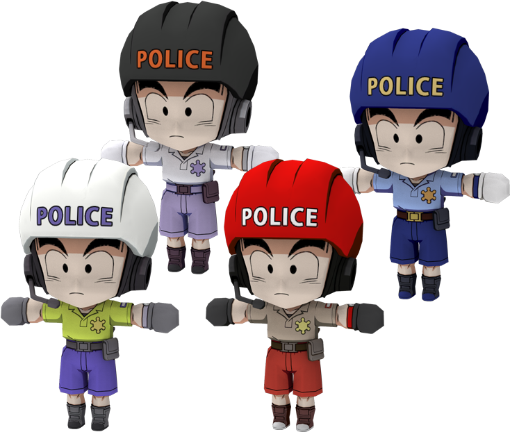 Krillin_ Police_ Uniforms_ Animated PNG