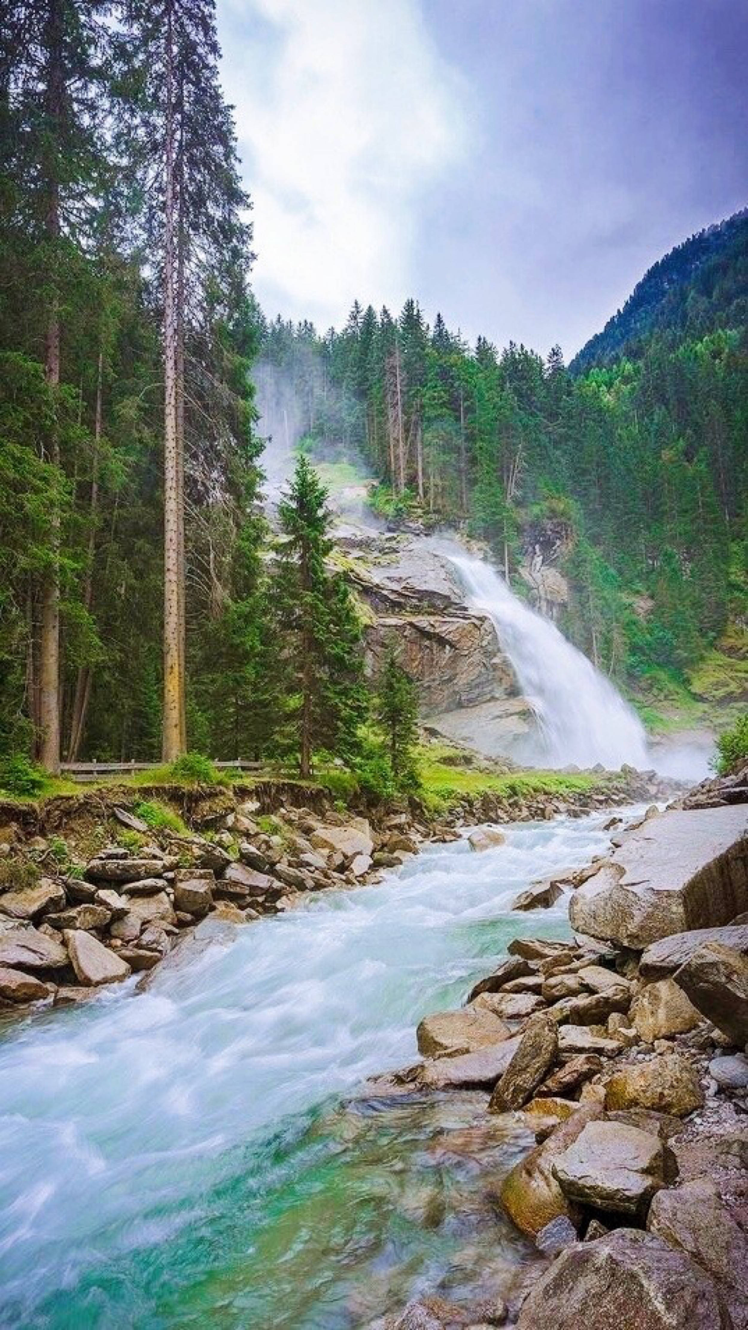 Krimml Waterfalls In Austria Wallpaper