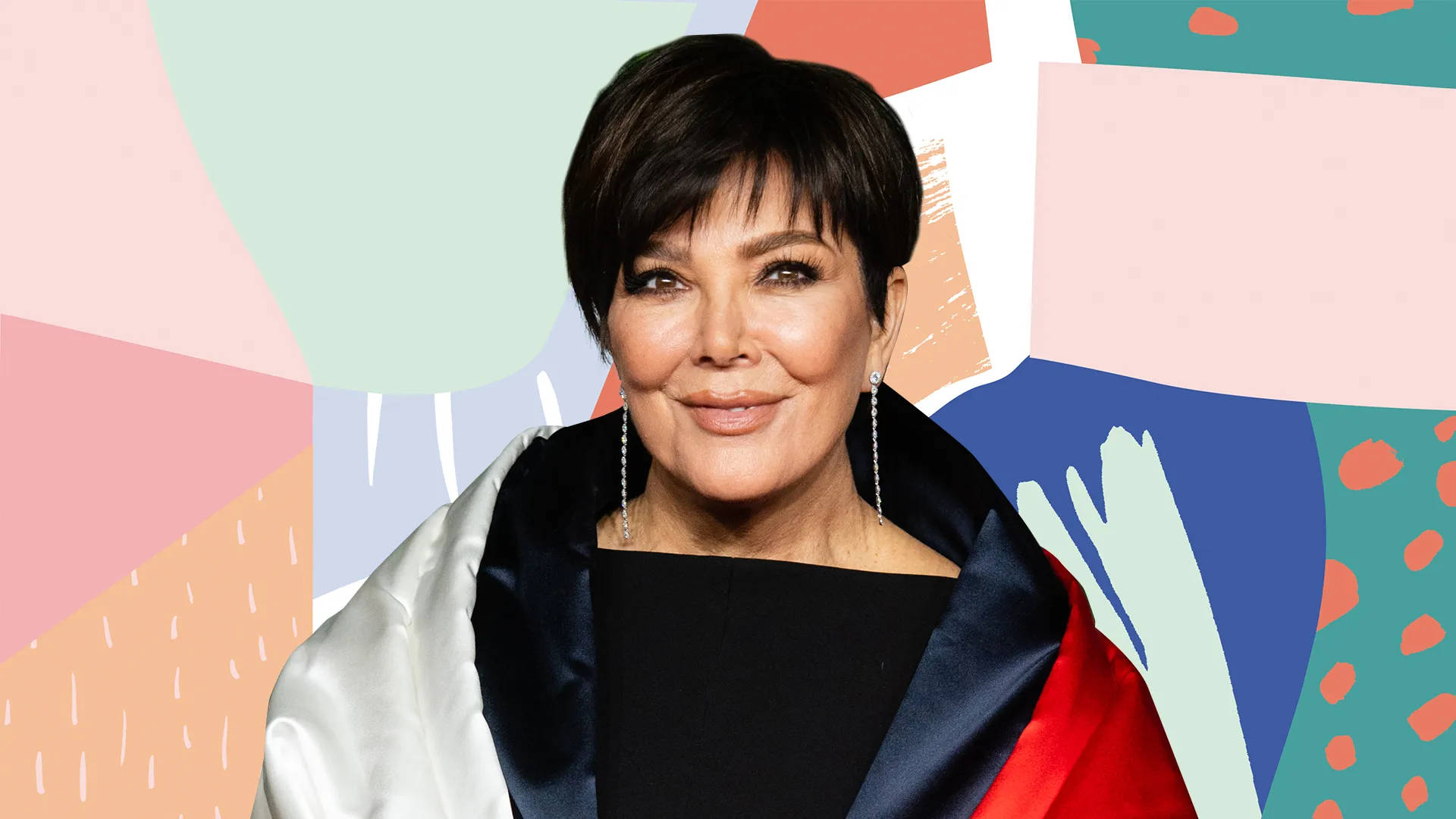 Kris Jenner Multi-Colored Outfit Wallpaper
