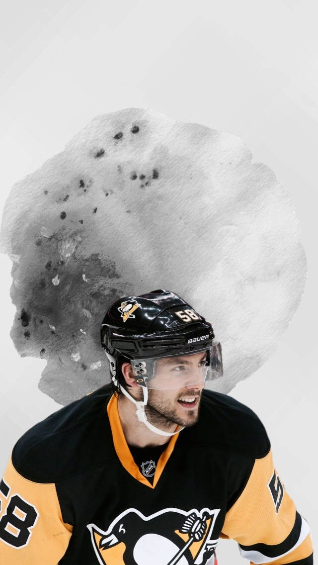 Kris Letang Ice Hockey Player Artwork Wallpaper