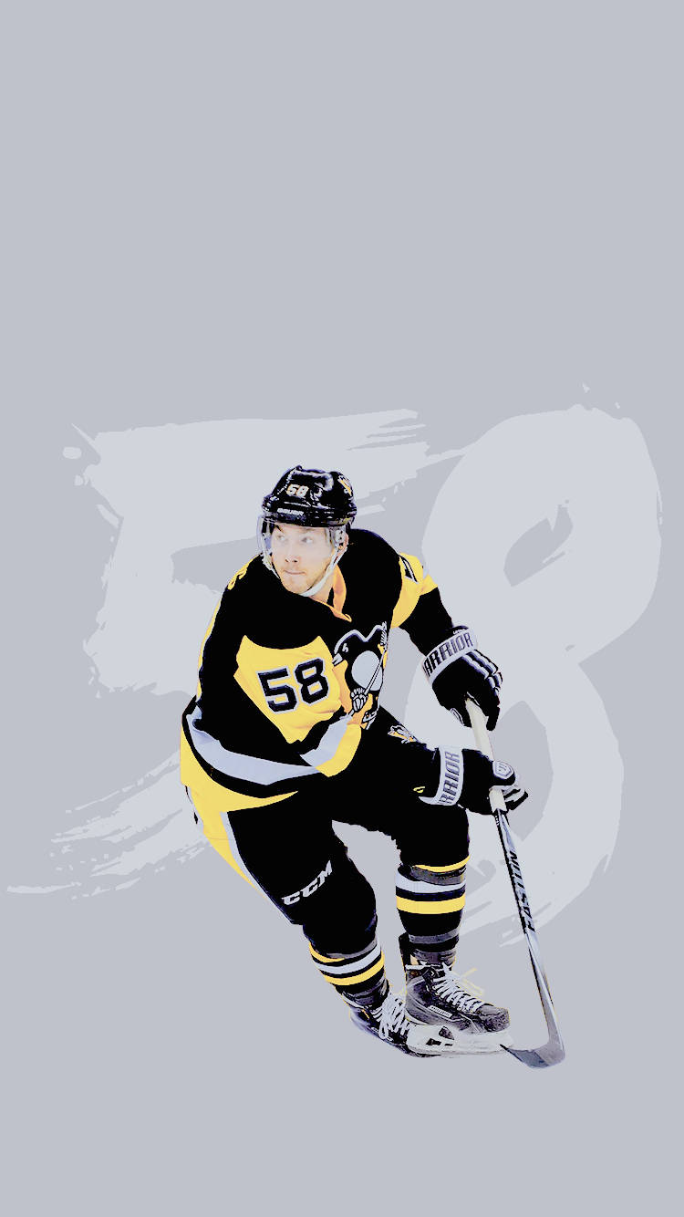 Kris Letang Ice Hockey Player Digital Cartoon Wallpaper