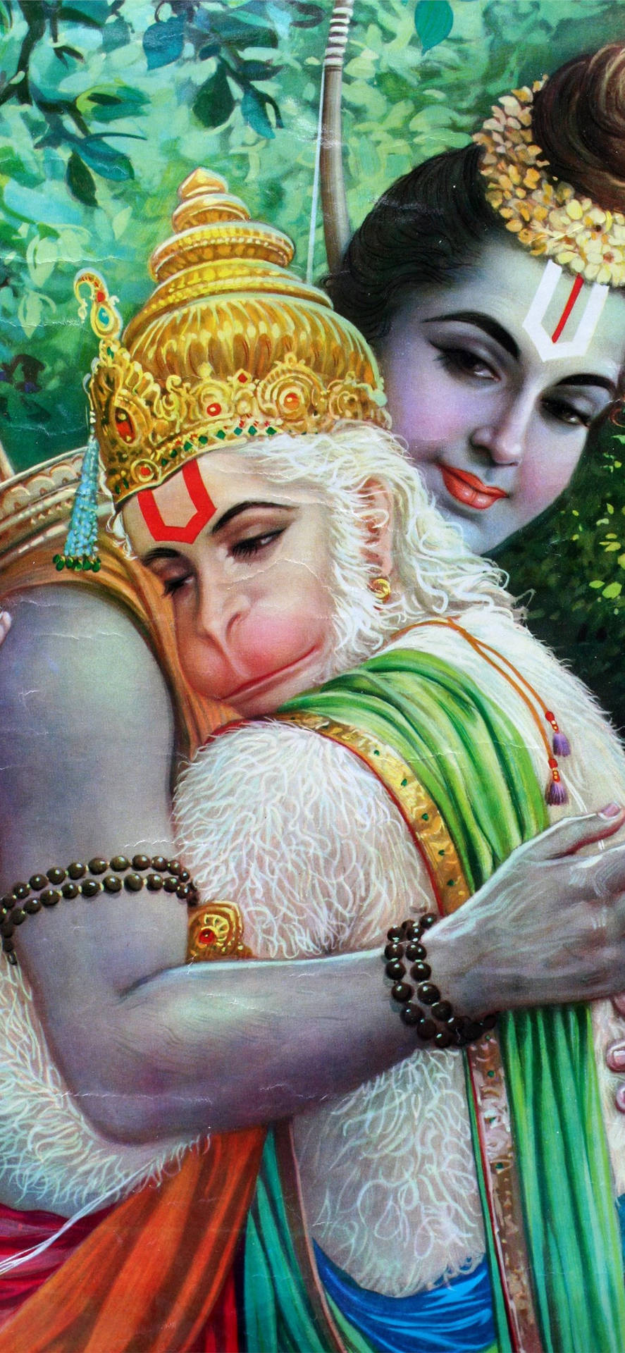 Krishna And Hanuman Art