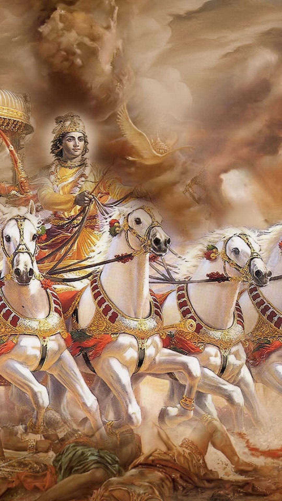 Download Krishna Arjun Mahabharata King Wallpaper 