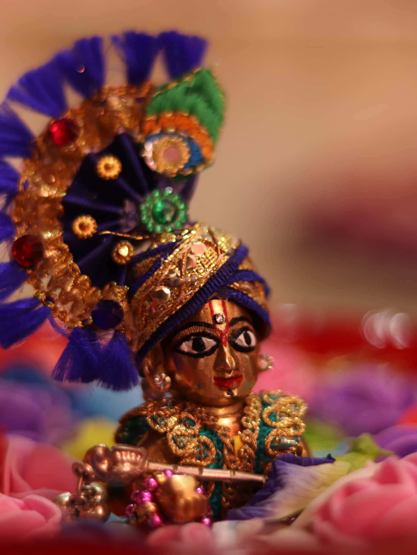 Lord Krishna dancing with joy