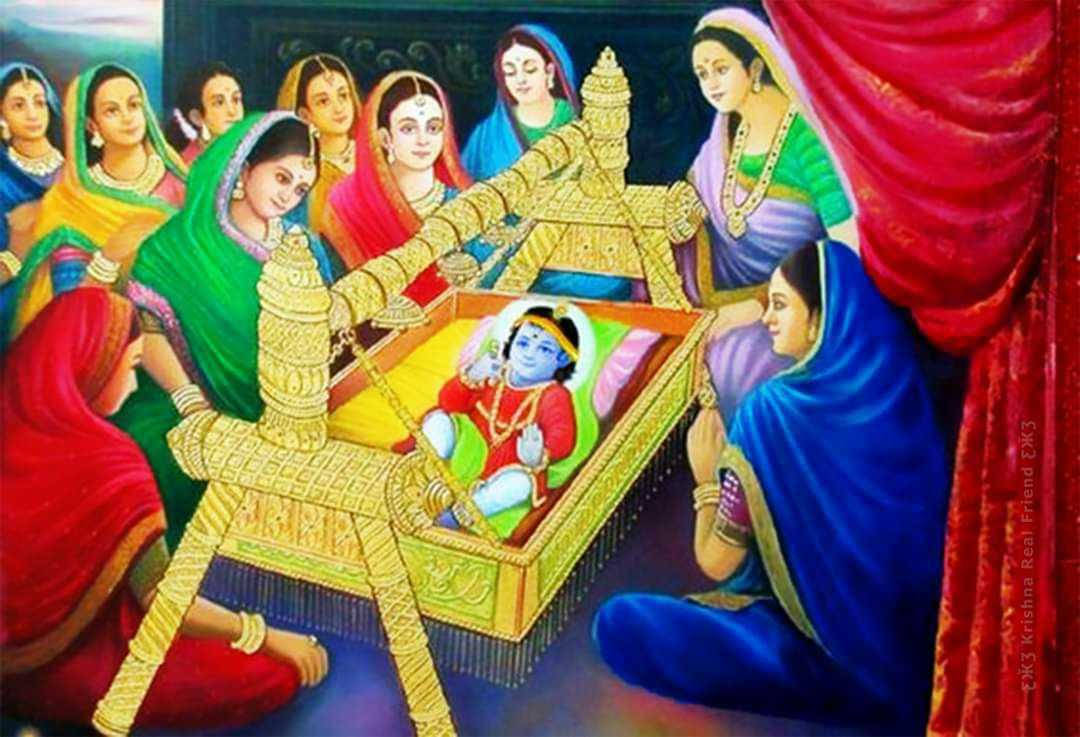 Krishna HD indiske kvinder siddende baggrundsbillede Wallpaper