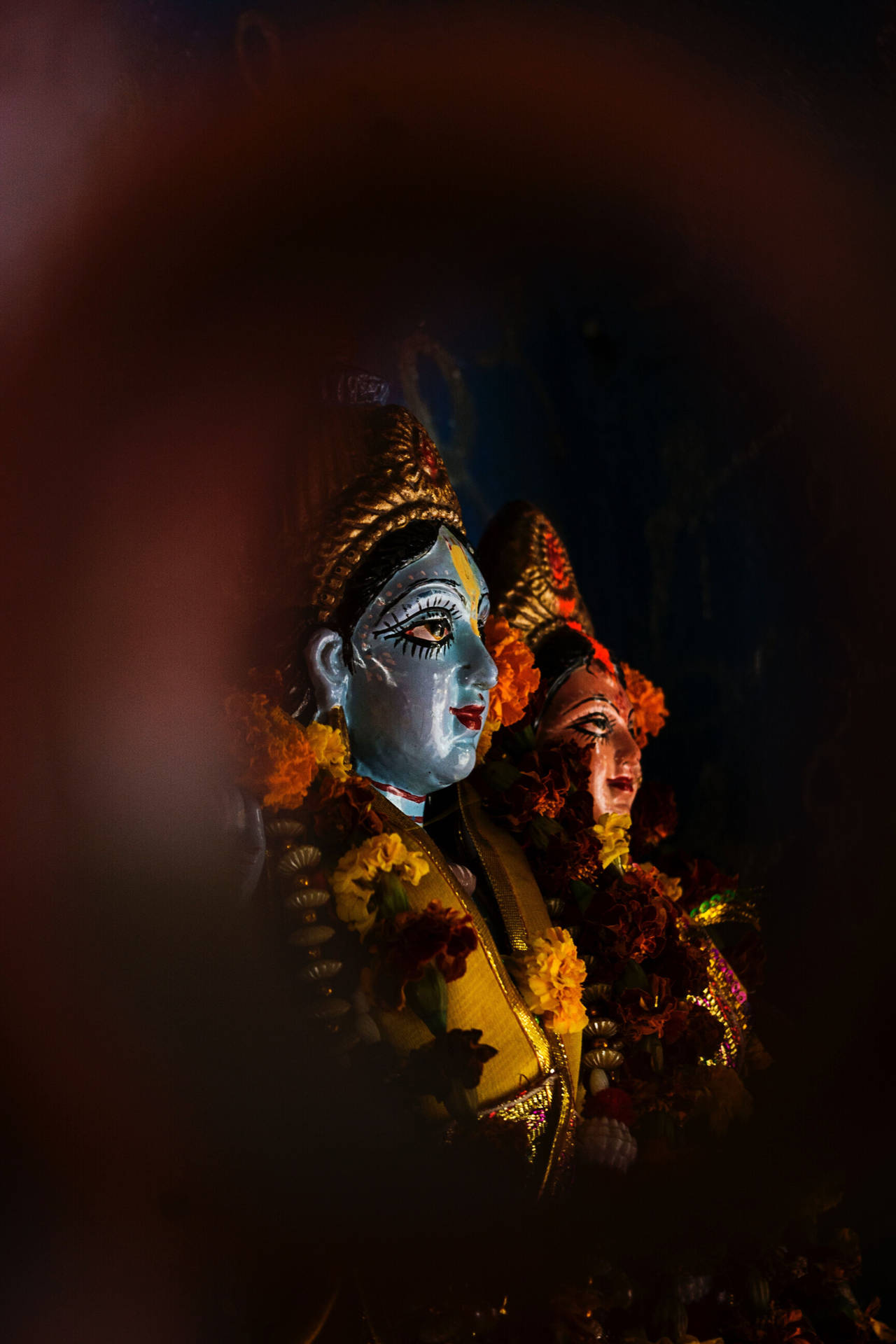 Iconografiade Krishna Para Iphone Hindu Papel de Parede